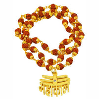 Martina Jewels Pack Of 6 raditional Gold Plated Rudraksha Mala for Men