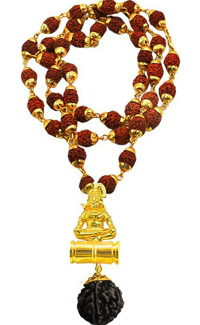 Martina Jewels Traditional Gold Plated Pack Of 6 Rudraksha Mala for Men
