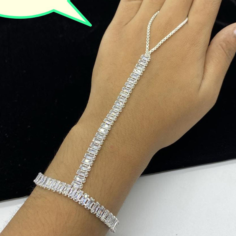 Manisha Jewellery Stylish American Diamond Hand Harness