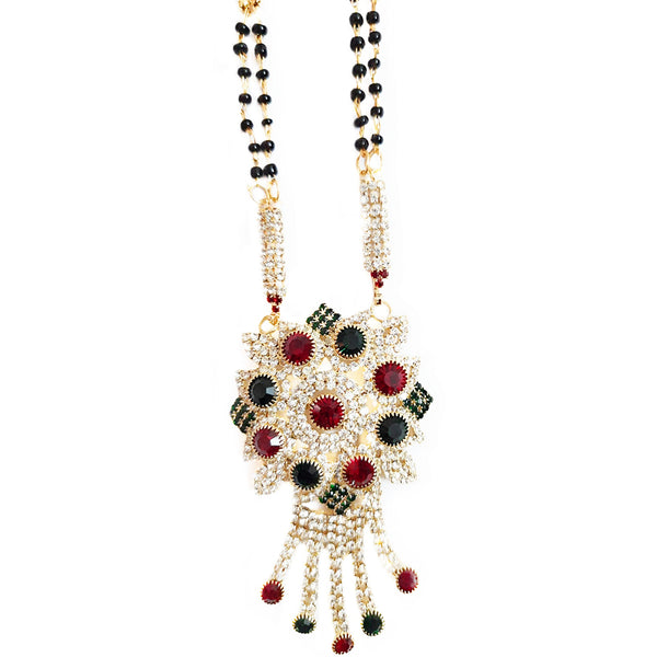 Martina Jewels Austrain Stone Black beads  Pack Of 6 Mangalsutra - Ms-106