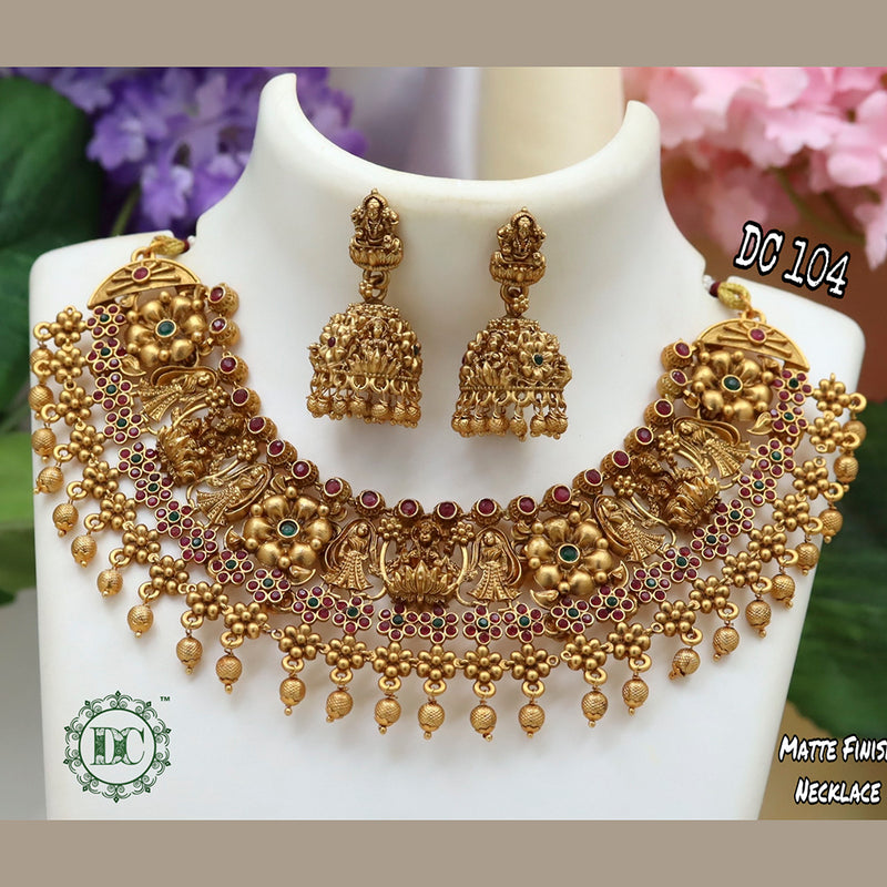 Diksha Collection Gold Plated Necklace Set