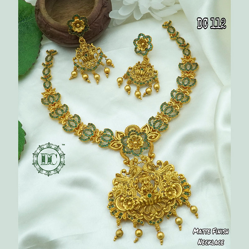 Diksha Collection Gold Plated Choker Necklace Set