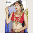 Neetu Art Gold Plated Red Stone And Kundan Bridal Jewellery Set for Women - NABridal02