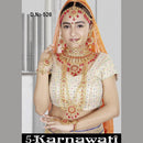 Neetu Art Gold Plated Red Stone And Kundan Bridal Jewellery Set for Women - NABridal05