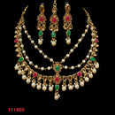 NAFJ Gold Plated Austrian Stone Choker Necklace Set