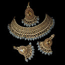 NAFJ Gold Plated Austrian Stone Choker Necklace Set