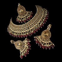 NAFJ Gold Plated Austrian Stone Choker Necklace Set