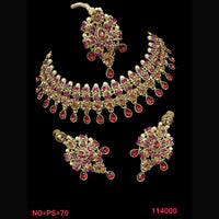 NAFJ Gold  Plated Austrian Stone Choker Necklace Set