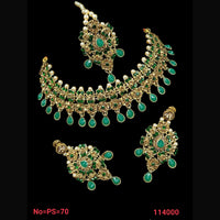 NAFJ Gold  Plated Austrian Stone Choker Necklace Set