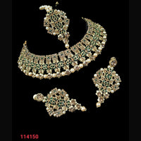 NAFJ Gold  Plated Austrian Stone Choker Necklace Set