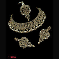 NAFJ Gold  Plated Austrian Stone Choker Necklace Set