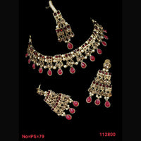 NAFJ Gold  Plated Austrian Stone Choker Necklace Set
