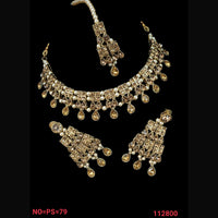 NAFJ Gold  Plated Austrian Stone Choker Necklace Set