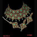 NAFJ Gold  Plated Austrian Stone Choker Necklace Set