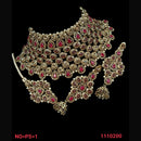 NAFJ Gold  Plated Austrian Stone Choker Necklace Set