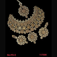 NAFJ Gold Plated Austrian Stone Choker Necklace Set
