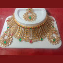 Neetu Art Gold Plated Kundan & Austrian Stone Choker Necklace Set