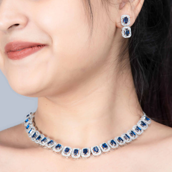 Nipura Sparkling Persian Blue Necklace-set