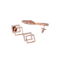 Kord Store Sporty Look American Diamond Rose Gold Plated Necklace Set For Women