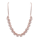 Kord Store Rose Gold Plated Fascinating CZ Studded Floral Jewellery Set For Women