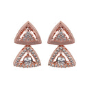 Kord Store Rose Gold Plated Fascinating CZ Studded Floral Jewellery Set For Women