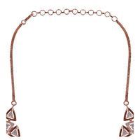 Kord Store Rose Gold Plated Fascinating CZ Studded Floral Jewellery Set For Women