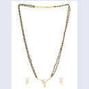 Mahi Ablazing Elegance Tanmaniya Chain Mangalsutra Set with Cubic Zirconia for Women (NL1101430G2)