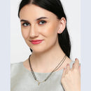 Mahi Ablazing Elegance Tanmaniya Chain Mangalsutra Set with Cubic Zirconia for Women (NL1101430G2)