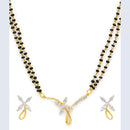 Mahi Ablazing Elegance Tanmaniya Chain Mangalsutra Set with Cubic Zirconia for Women (NL1101430G2)