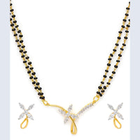 Mahi Ablazing Elegance Tanmaniya Chain Mangalsutra Set with Cubic Zirconia for Women (NL1101430G2)