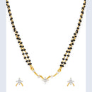 Mahi Radiant Crown Tanmaniya Chain Mangalsutra Set with Cubic Zirconia for Women (NL1101436G2)