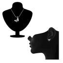 Mahi White Solitare Crystal Butterfly Shaped Pendant Set for Women (NL1103781R)