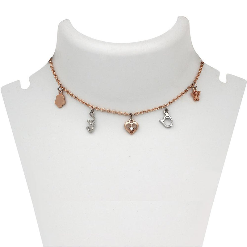 Mahi Latest Design Stylish Fashionable Chain Charm Choker Necklace for Women and Girls (NL1103789M)