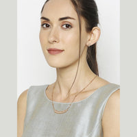 Mahi Dual Side Spikes Ethereal Solitaire Crystal Pendant Set for Women (NL1103792ZWhi)