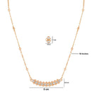 Mahi Dual Side Spikes Ethereal Solitaire Crystal Pendant Set for Women (NL1103792ZWhi)