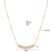 Mahi Dual Side Spikes Ethereal Solitaire Crystal Pendant Set for Women (NL1103792ZWhi)