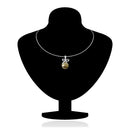 Mahi Liana Collection Brown Rhodium Plated Made with Swarovski Crystal Pendant Set for Women