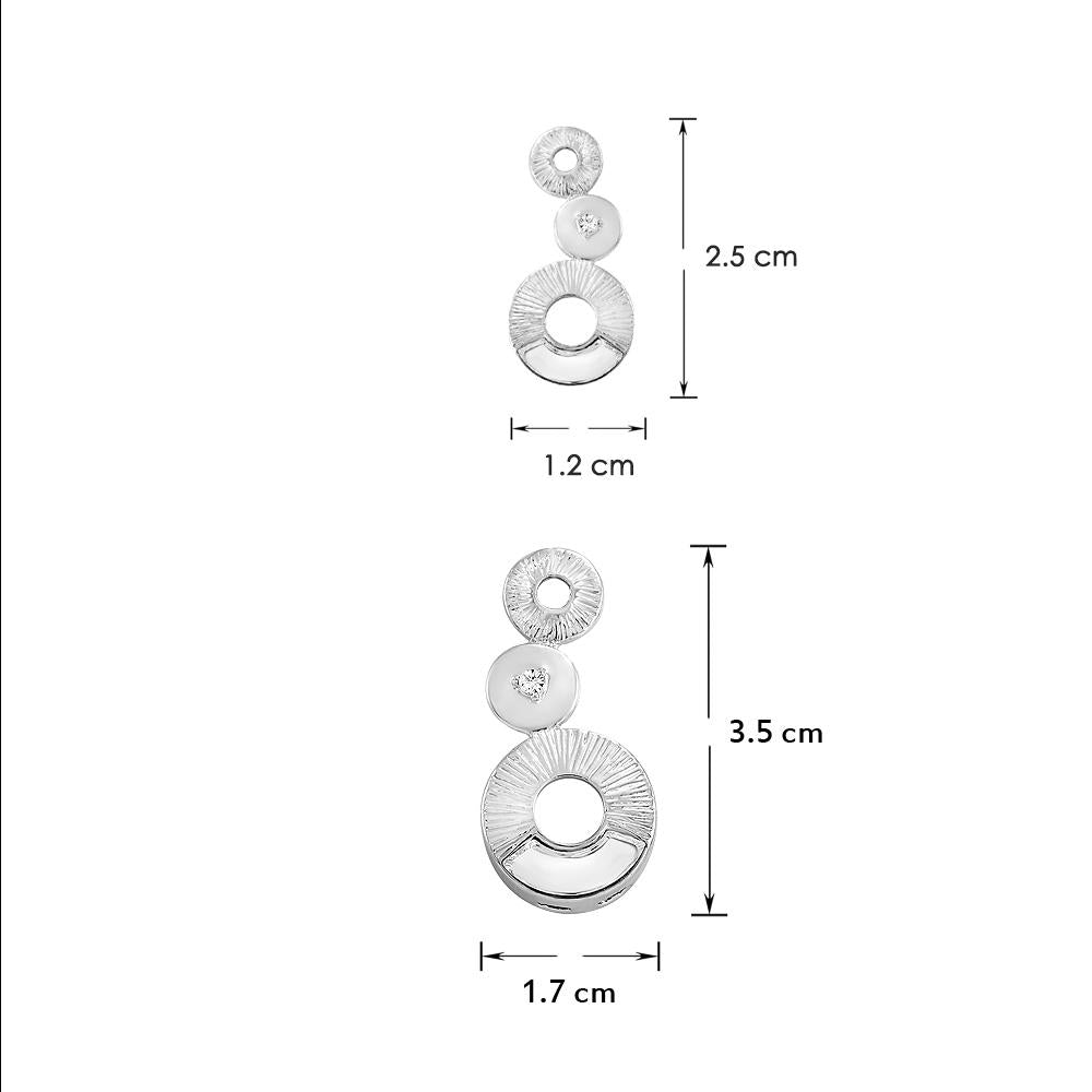 Mahi Liana Collection White Rhodium Plated Made with Swarovski Crystal Pendant Set for Women