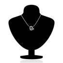 Mahi Rhodium Plated White Heart Pendant Set Made with Swarovski Crystal for Women