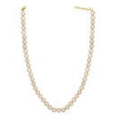 Mahi Gold Plated Pearl Crystal Cream Necklace with Swarovski Elements For Women