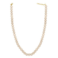 Mahi Gold Plated Pearl Crystal Cream Necklace with Swarovski Elements For Women