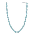 Mahi Rhodium Plated Pearl Pastel Blue Necklace with Swarovski Elements For Women