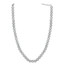 Mahi Rhodium Plated Pearl Pastel Grey Necklace with Swarovski Elements For Women