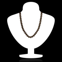 Mahi Gold Plated Pearl Brown Necklace with Swarovski Elements For Women