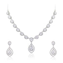 21 Nicole Jewellery Rhodium Plated Cubic Zirconia Necklace Set  - NL269