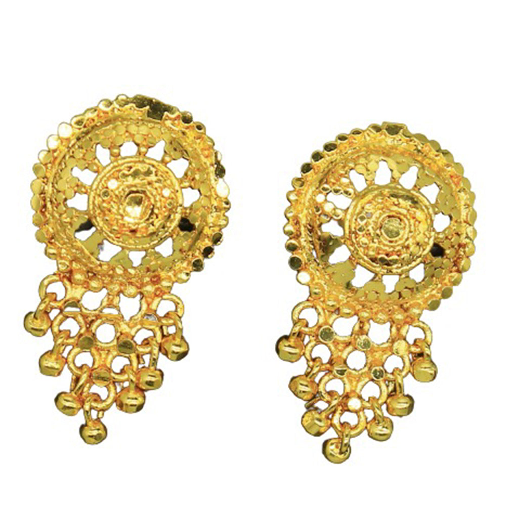 Mahavir Gold Plated Dangler Earrings