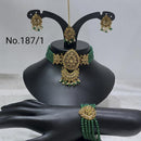 Labdhi Creation Gold Plated Pack Of 6 Kundan & Pearl Choker Necklace Set -( assorted color ) No.187 - 1