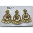 Labdhi Creation Gold Plated Pack Of 6 Kundan Earrings With Maang Tikka - No.4 /1_6