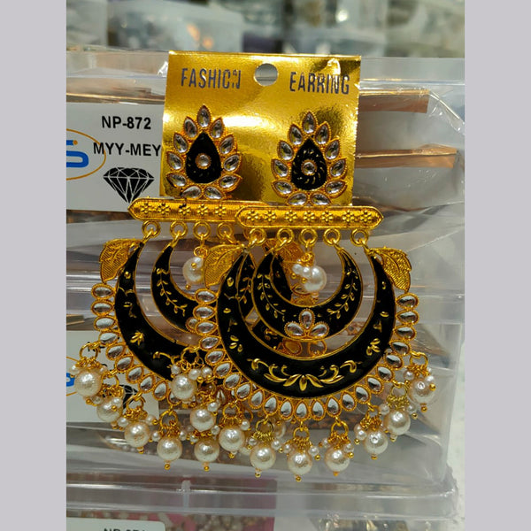 Black Gold Beaded Earrings | Black Beads Earrings Gold | Earring Beads  Handmade Black - Stud Earrings - Aliexpress