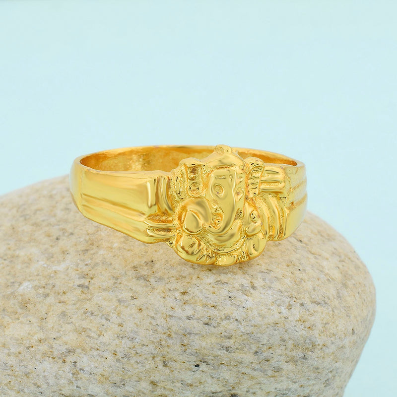 Buy 22K Gold Signity Ganesha Ring 96VJ3673 Online from Vaibhav Jewellers